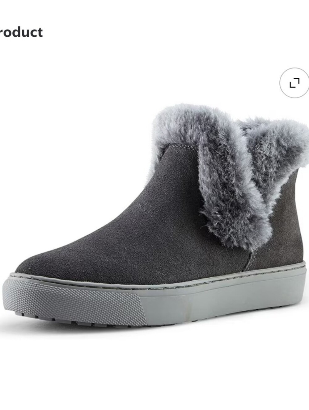 Cougar Duffy Waterproof Suede Ankle Bootie Sneaker, Gray, Size 8, Made In Canada